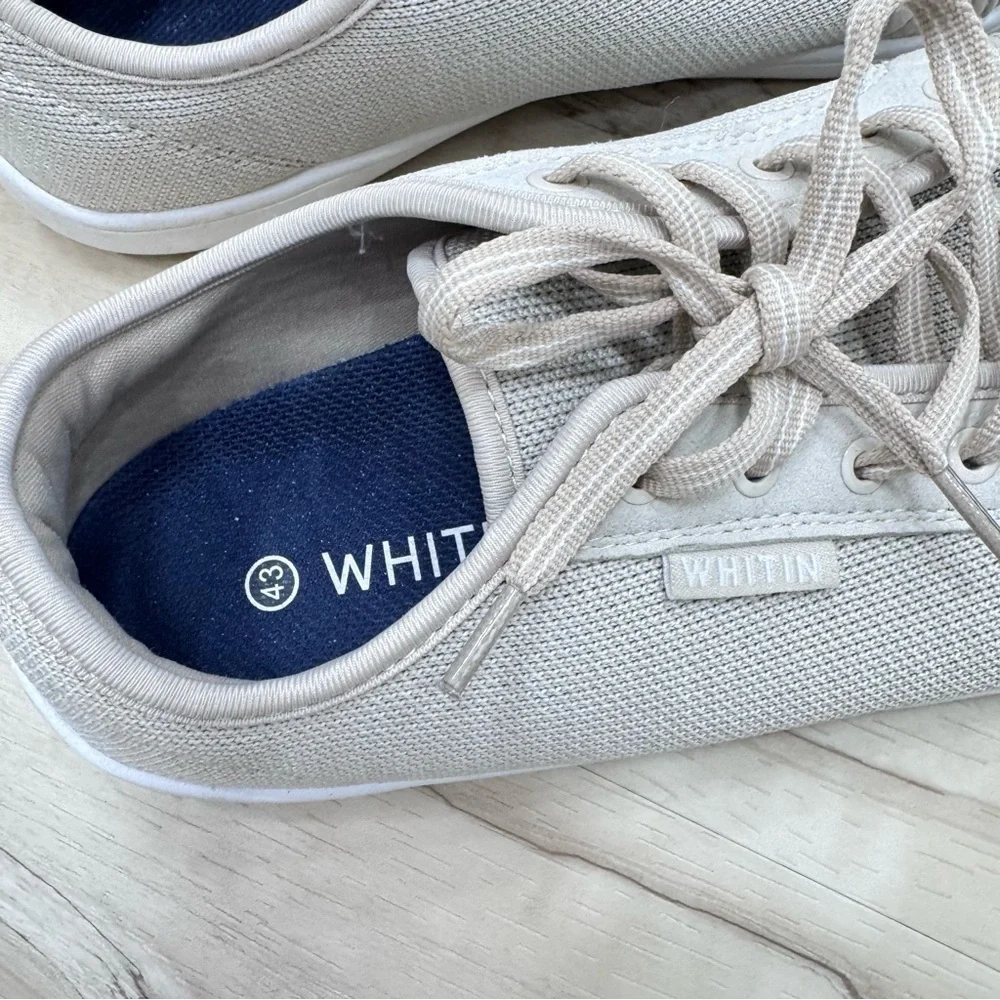 WHITIN Barefoot Minimalist Tan Neutral Sneakers Womens 10 wide like new